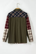 Load image into Gallery viewer, Red Mixed Plaid Patchwork Retro Shacket