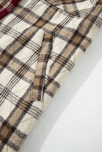 Load image into Gallery viewer, Red Mixed Plaid Patchwork Retro Shacket