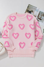 Load image into Gallery viewer, Heart Bubble Sleeve Baggy Sweater
