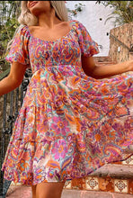 Load image into Gallery viewer, Boho Smocked Ruffle Dress
