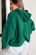 Load image into Gallery viewer, Green Fleece Cropped Hoodie
