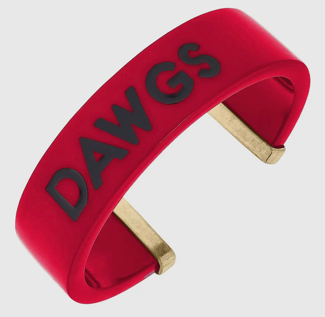 Dawgs Red Resin Cuff Bracelet