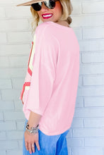 Load image into Gallery viewer, Pink Relaxed Fit Star Patch Tee
