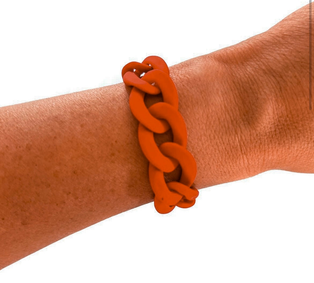Burnt Orange  Link Bracelet