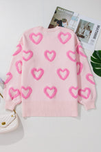 Load image into Gallery viewer, Heart Bubble Sleeve Baggy Sweater
