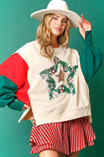 Load image into Gallery viewer, Tinsel Star Side Slit Swestshirt
