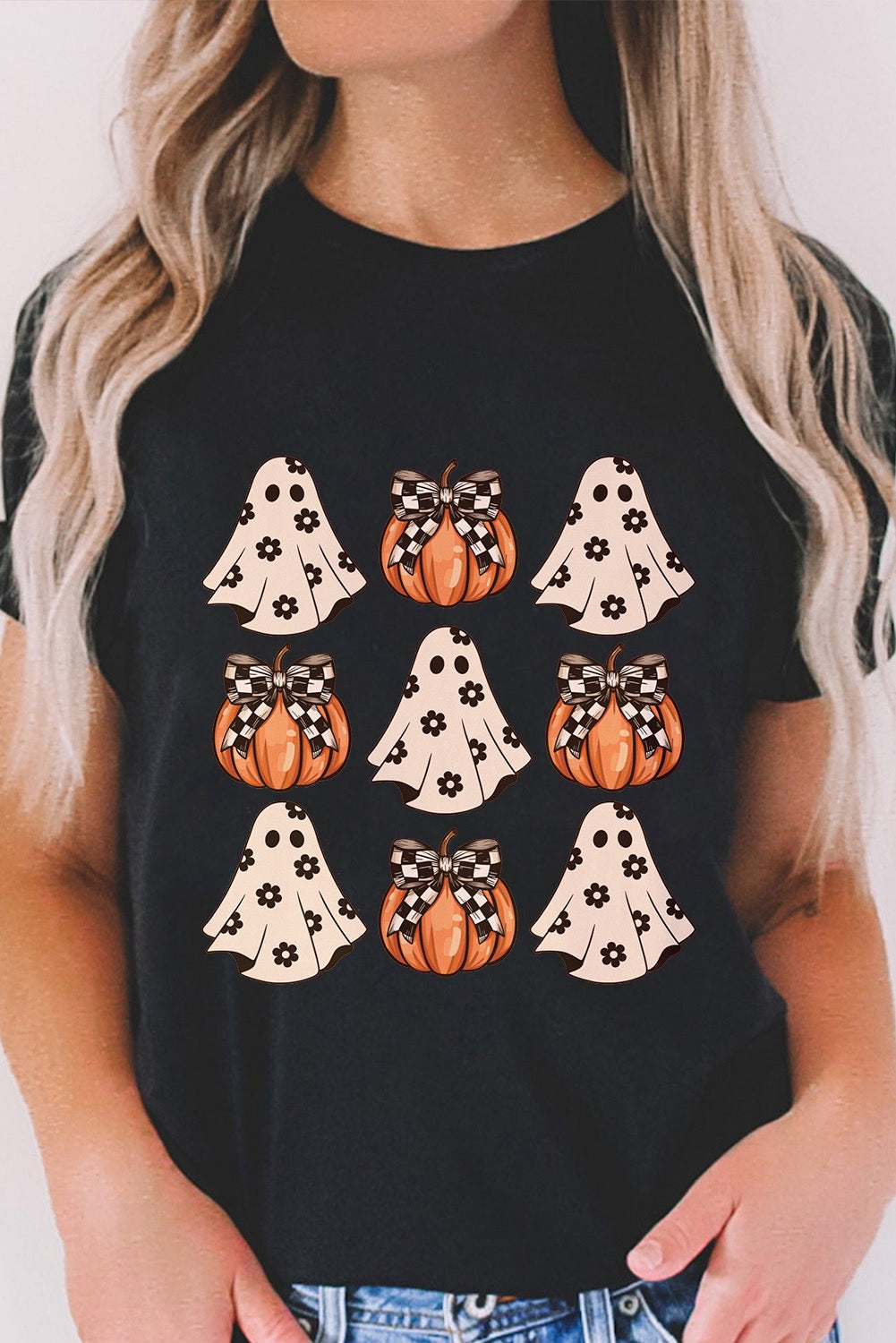 Ghost Punpkin Print Tee