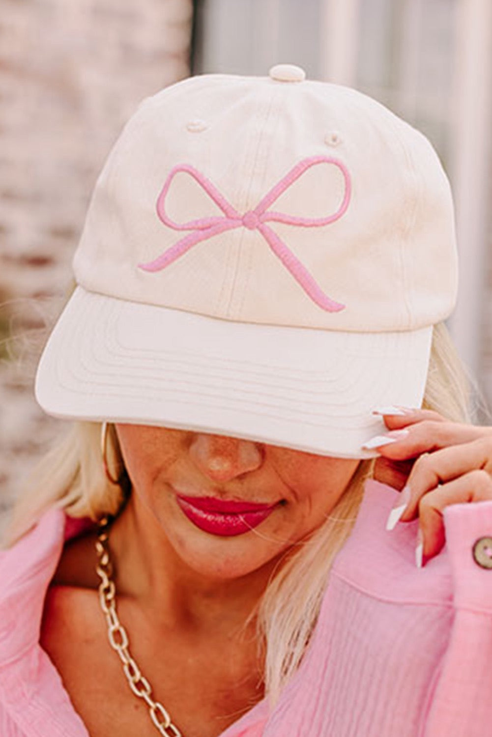 Pink Ribbon Adjustable Hat