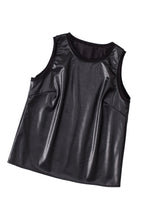 Load image into Gallery viewer, Black Faux Leather Tank Top
