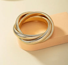 Load image into Gallery viewer, Twisted Chunky Gold Bangles
