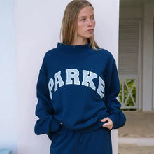 Load image into Gallery viewer, Mock Neck Embroidered Sweatshirt

