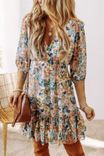 Load image into Gallery viewer, Fall Floral High Waisted Dress

