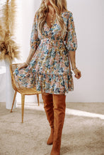 Load image into Gallery viewer, Fall Floral High Waisted Dress
