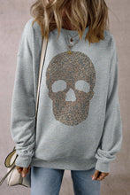 Load image into Gallery viewer, Rhinestone Skull Sweatshirt
