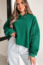 Load image into Gallery viewer, Green Fleece Cropped Hoodie
