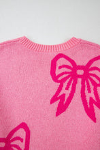 Load image into Gallery viewer, Pink Bow Loose Sweater
