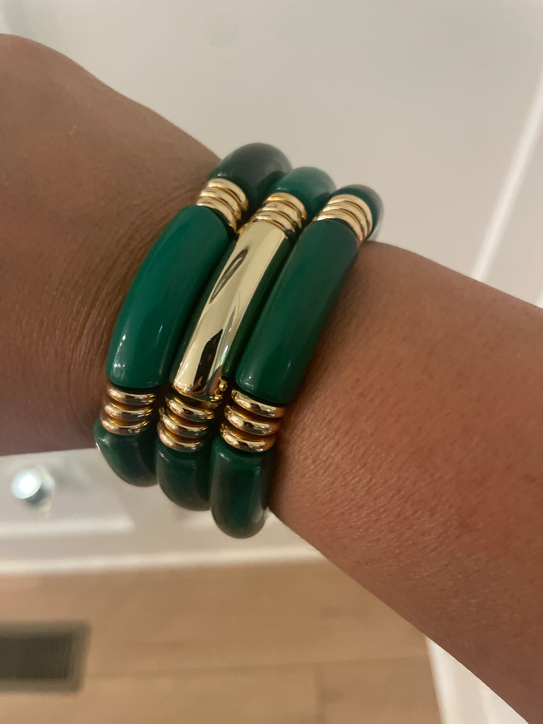 Green Gold Acrylic Stack