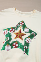 Load image into Gallery viewer, Tinsel Star Side Slit Swestshirt
