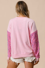 Load image into Gallery viewer, Pink Sequined Santa Christmas Sweatshirt
