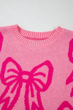 Load image into Gallery viewer, Pink Bow Loose Sweater
