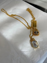 Load image into Gallery viewer, Long Gold C Charm Necklace
