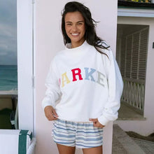 Load image into Gallery viewer, Mock Neck Embroidered Sweatshirt
