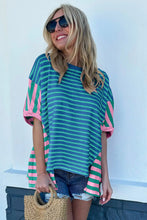 Load image into Gallery viewer, Stripe Colorblock Baggy Tee
