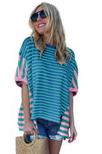 Load image into Gallery viewer, Stripe Colorblock Baggy Tee
