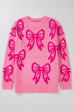 Load image into Gallery viewer, Pink Bow Loose Sweater
