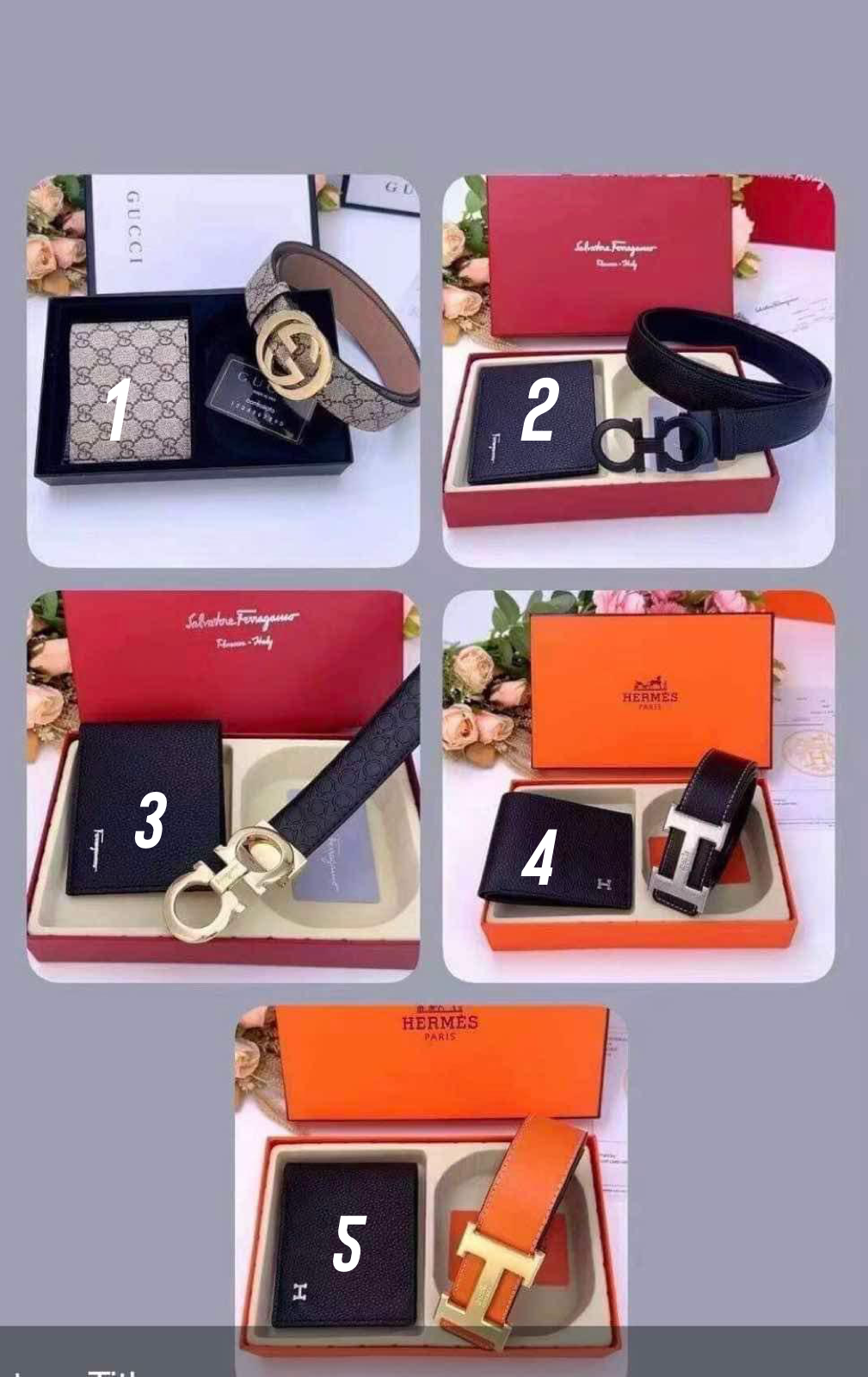 Luxury Belt Wallet Set