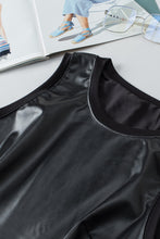 Load image into Gallery viewer, Black Faux Leather Tank Top
