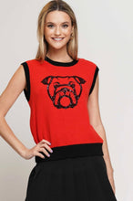 Load image into Gallery viewer, Sequined Bulldog Sweater Vest
