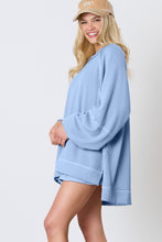 Load image into Gallery viewer, Ribbed Lantern Sleeve High Waist Mini Skort Set
