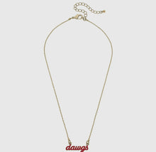 Load image into Gallery viewer, Dawgs Enamel  Script Necklace
