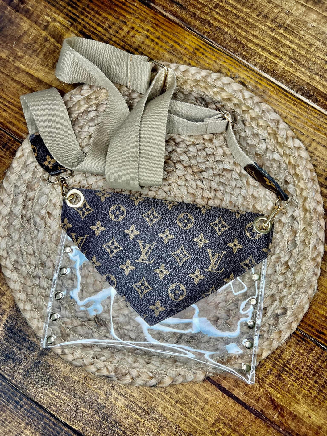 Upcycled Clear Crossbody
