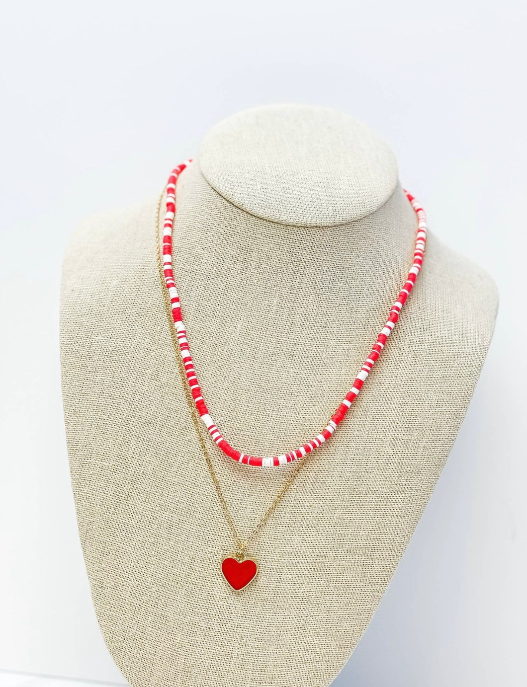 Double strand heart necklace