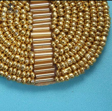 Load image into Gallery viewer, Beaded Gold Hoops
